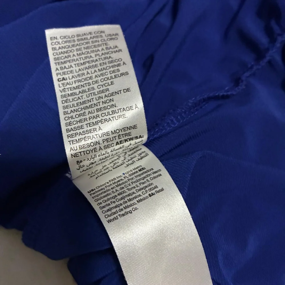 Chico's | Cobalt Blue Short Sleeve Tee Size Large (2) - Picture 5 of 6